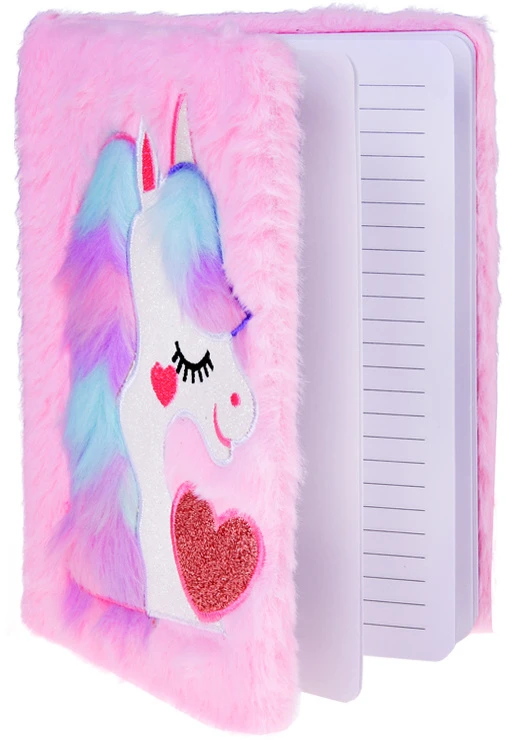 Jokomisiada Secret Notebook Diary Rožinė Unicorn with Heart Glitter ZA5338