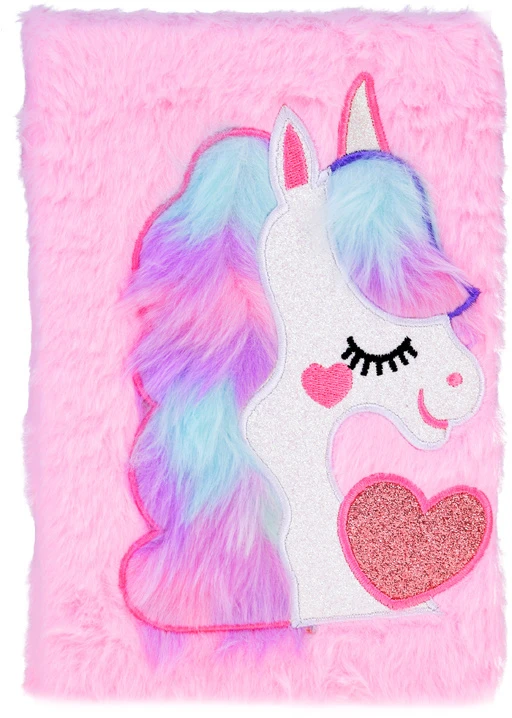 Jokomisiada Secret Notebook Diary Rožinė Unicorn with Heart Glitter ZA5338