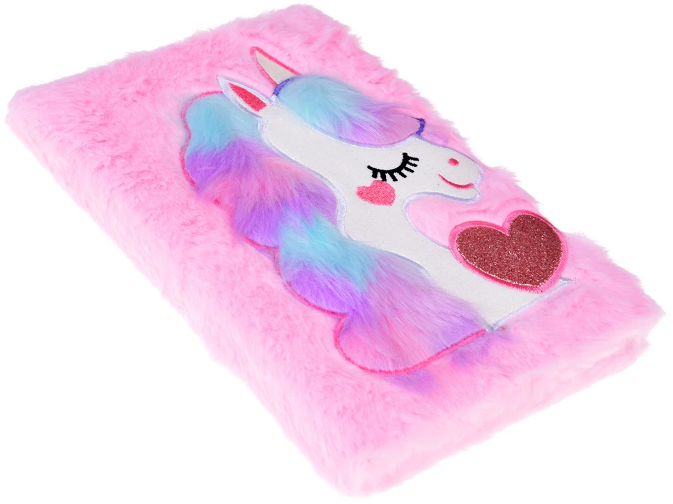 Jokomisiada Secret Notebook Diary Rožinė Unicorn with Heart Glitter ZA5338