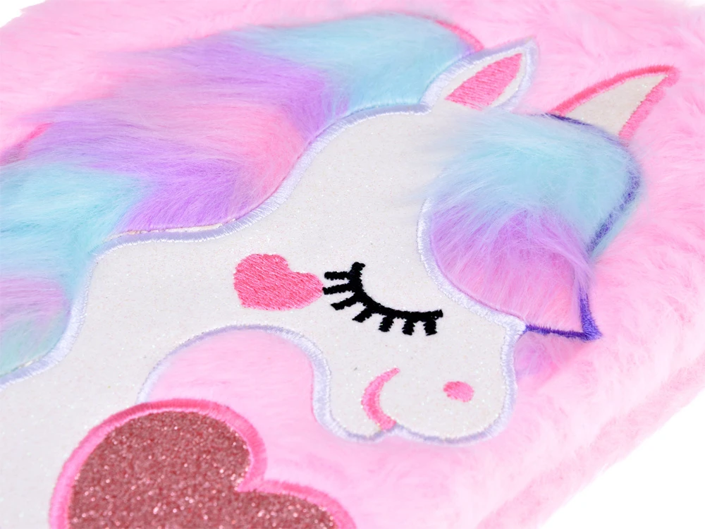 Jokomisiada Secret Notebook Diary Rožinė Unicorn with Heart Glitter ZA5338