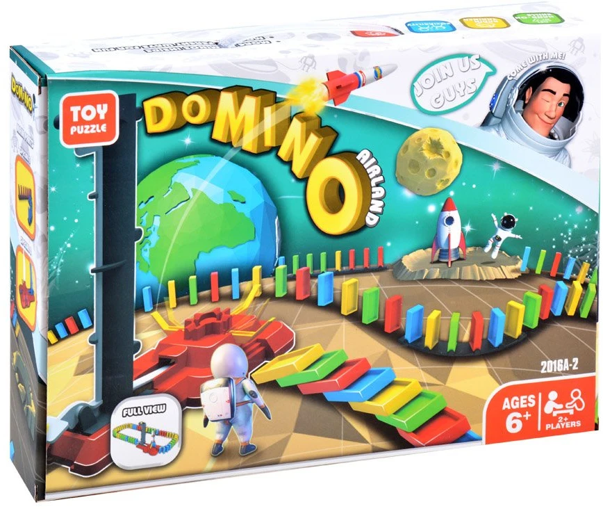 Jokomisiada kosminis Domino raketos edukacinis žaislas ZA3494