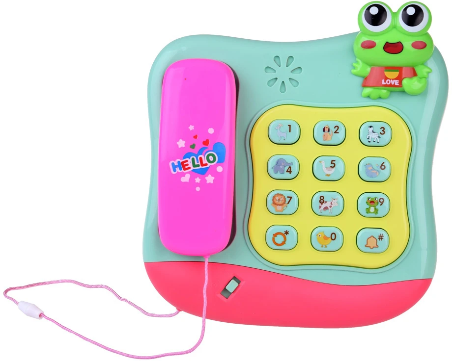 Jokomisiada Spalvingas mygtukinis telefonas groja melodijas ir šviesas ZA4625