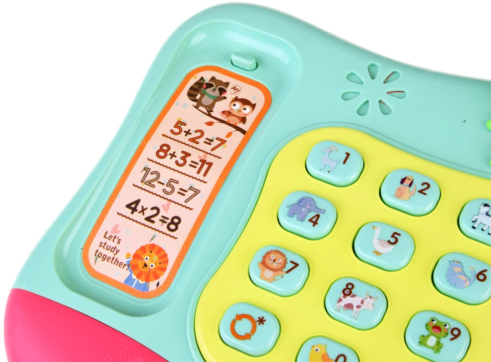 Jokomisiada Spalvingas mygtukinis telefonas groja melodijas ir šviesas ZA4625