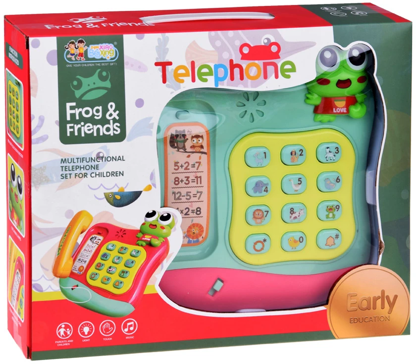 Jokomisiada Spalvingas mygtukinis telefonas groja melodijas ir šviesas ZA4625