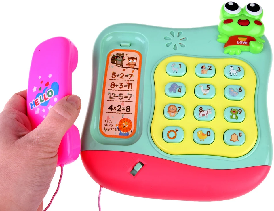 Jokomisiada Spalvingas mygtukinis telefonas groja melodijas ir šviesas ZA4625