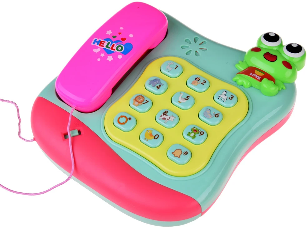 Jokomisiada Spalvingas mygtukinis telefonas groja melodijas ir šviesas ZA4625