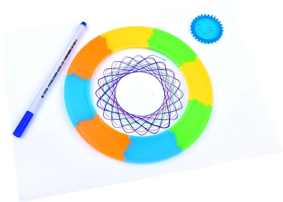 Jokomisiada Spirografų piešimo rinkinys CREATIVE spiralėms Piešimo priemonė TA0080