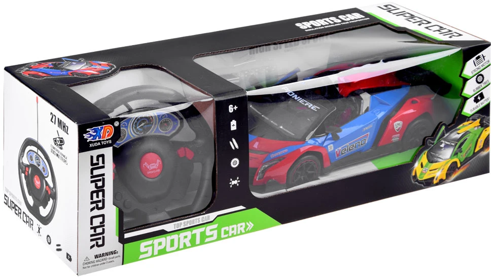 Jokomisiada sportinis automobilis su atidaromomis durelėmis + RC0583 nuotolinio valdymo pultas