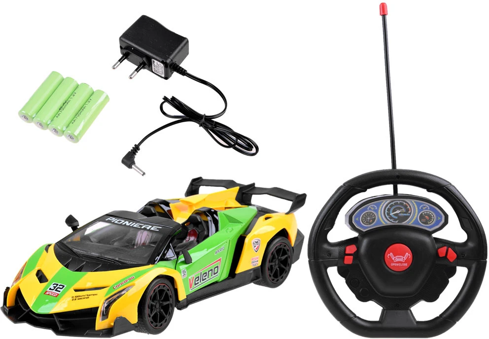Jokomisiada sportinis automobilis su atidaromomis durelėmis + RC0583 nuotolinio valdymo pultas