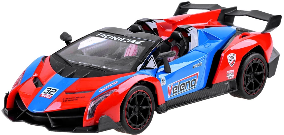 Jokomisiada sportinis automobilis su atidaromomis durelėmis + RC0583 nuotolinio valdymo pultas
