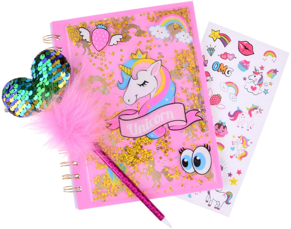 Jokomisiada Stebuklingas slaptas dienoraštis „Unicorn“ + rašiklio lipdukai