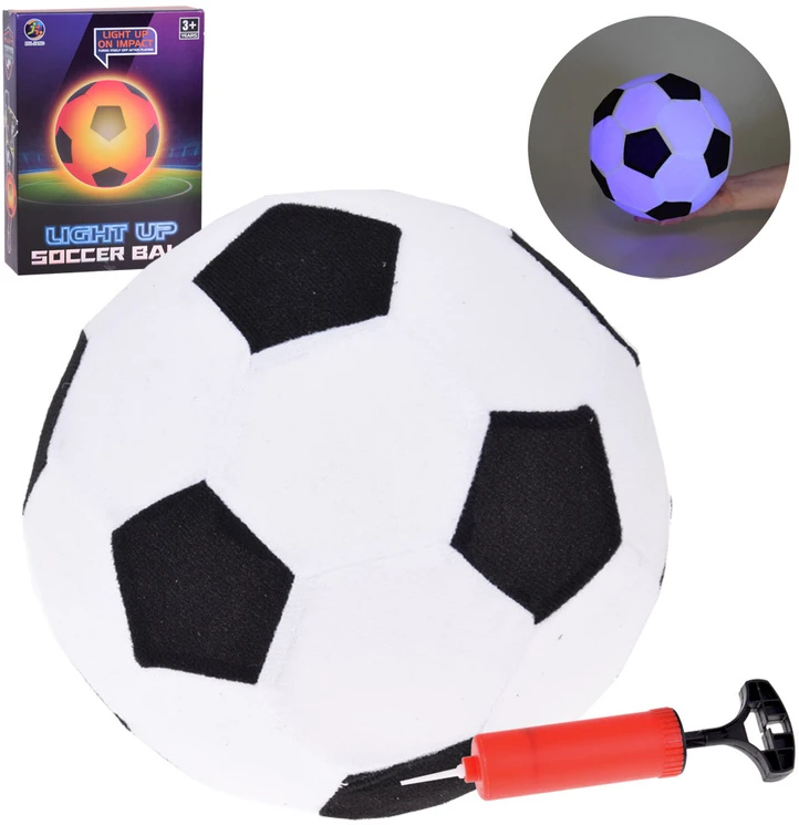 Jokomisiada futbolo kamuolys, šviečiantis, minkštas, guminis, ZA5598