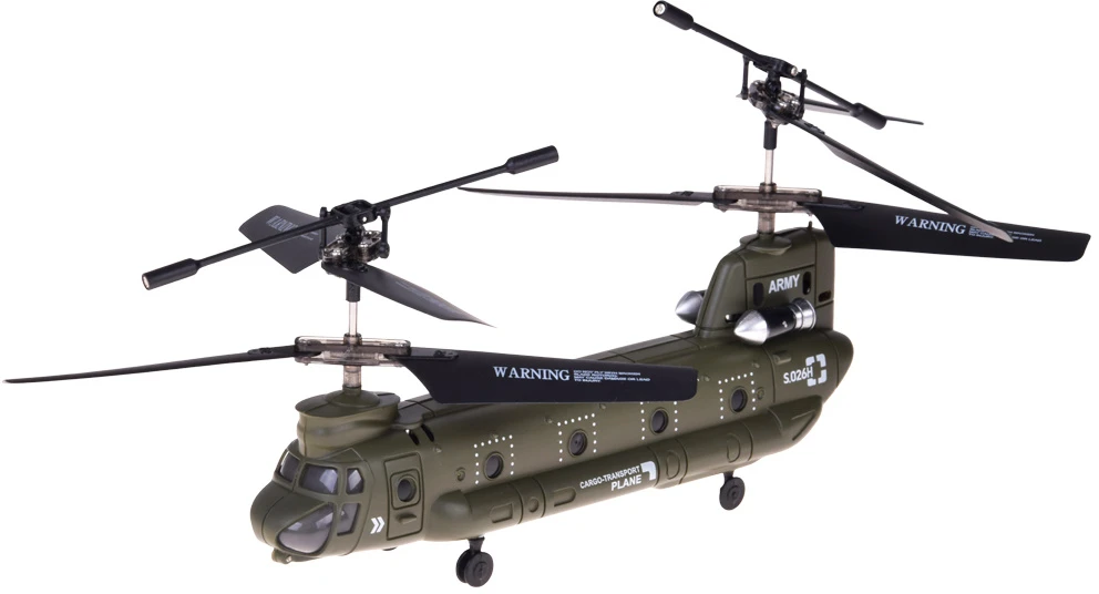 „Jokomisiada Syma S026H Chinook“ nuotolinio valdymo sraigtasparnis su giroskopine stabilizacija RC0714