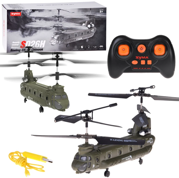 „Jokomisiada Syma S026H Chinook“ nuotolinio valdymo sraigtasparnis su giroskopine stabilizacija RC0714