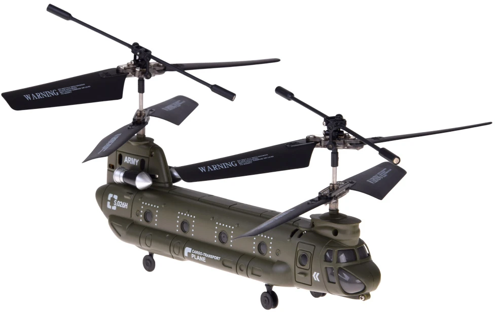 „Jokomisiada Syma S026H Chinook“ nuotolinio valdymo sraigtasparnis su giroskopine stabilizacija RC0714