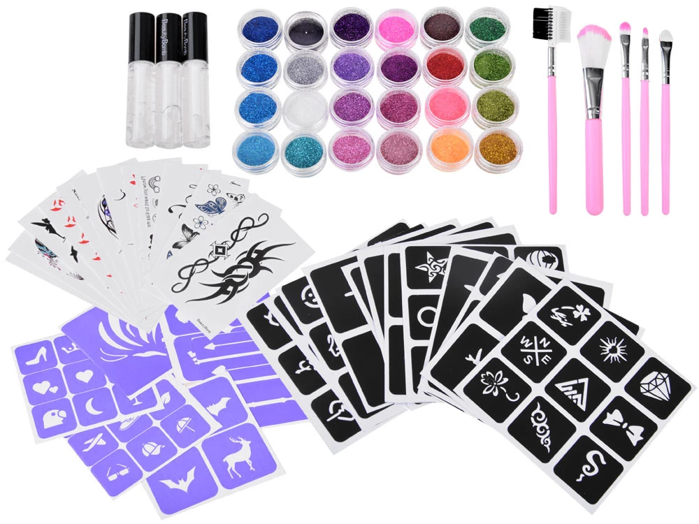 Jokomisiada Tatuiruotės vaikams Glitter Big Set
