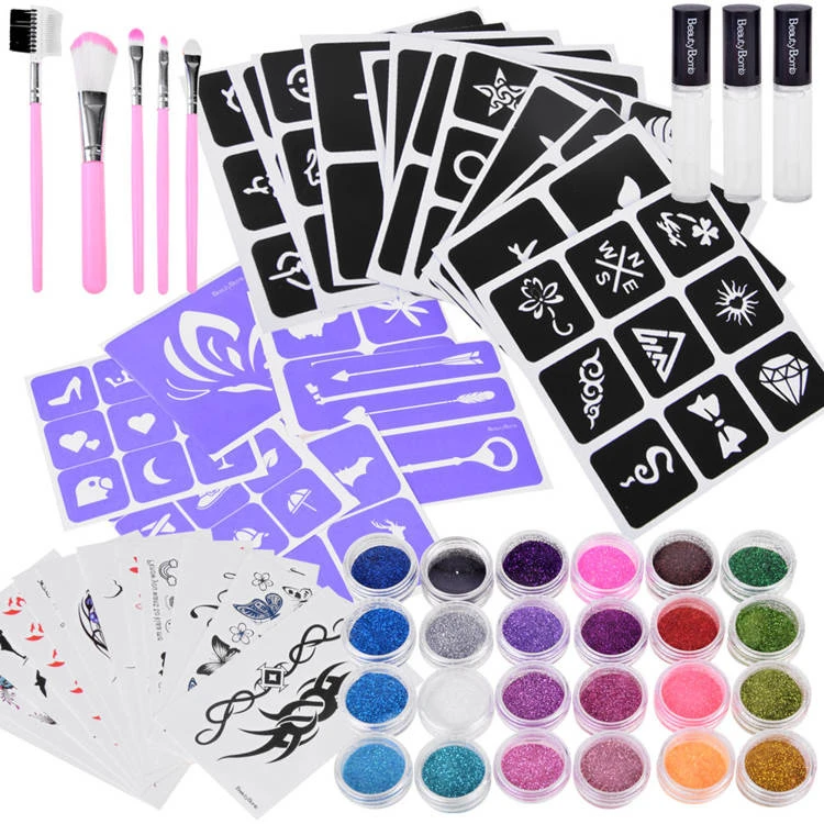 Jokomisiada Tatuiruotės vaikams Glitter Big Set