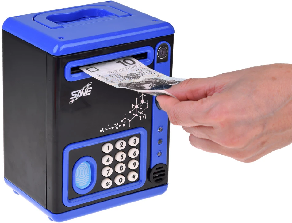 Jokomisiada „Piggy Bank“ saugus bankomatų taupymo kolekcionierius