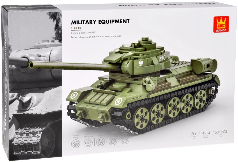 Jokomisiada Technical blocks T-34-85 TANK Polish modelis 604ele ZA5675