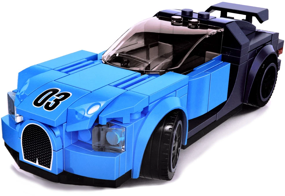 Jokomisiada Technical blocks Sports car Mėlynas 139-pieces + stickers ZA4288