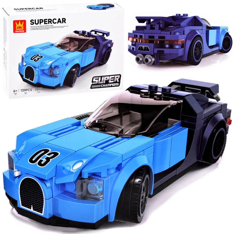 Jokomisiada Technical blocks Sports car Mėlynas 139-pieces + stickers ZA4288