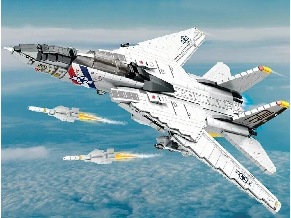 Jokomisiada Techniniai blokai F-14 Tomcat 1600 dalių Amerikiečių naikintuvas ZA5301