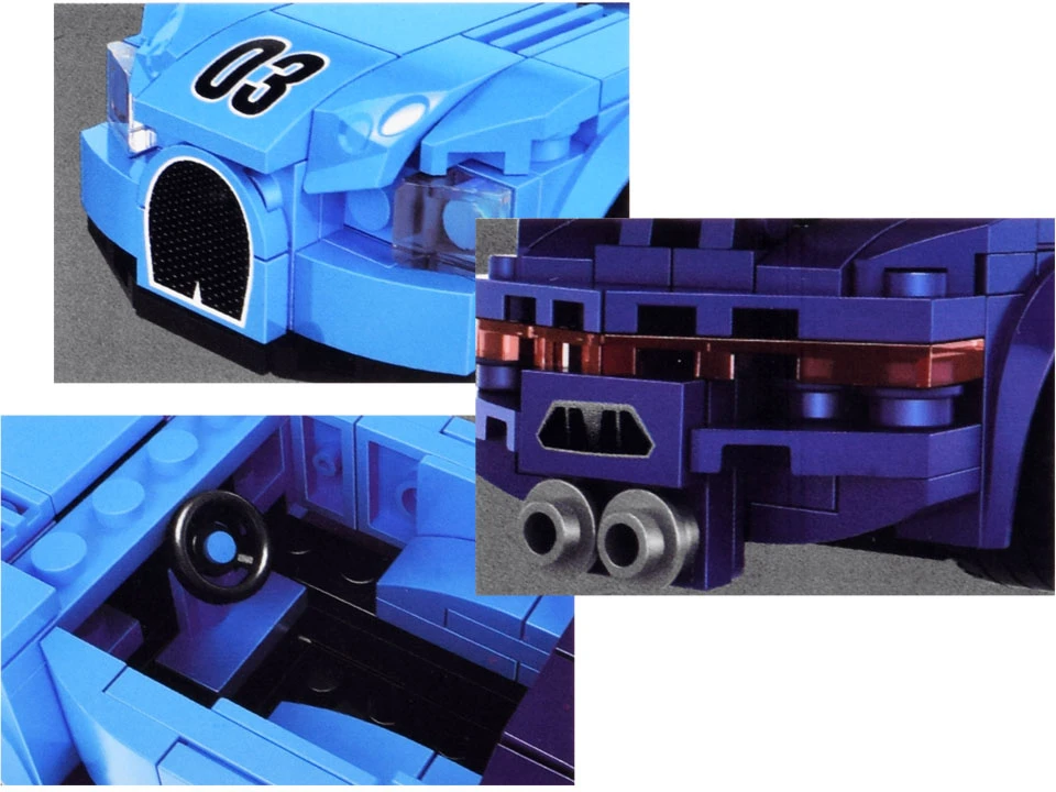 Jokomisiada Technical blocks Sports car Mėlynas 139-pieces + stickers ZA4288