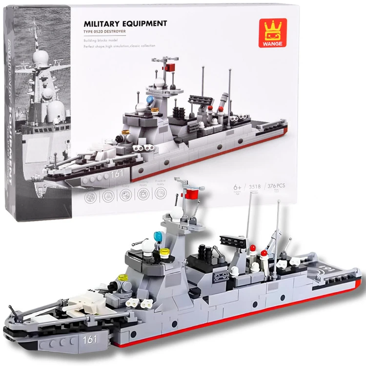 Jokomisiada Techniniai statybiniai blokai Wange Type 052D Destroyer Warship 376 vnt. ZA5673