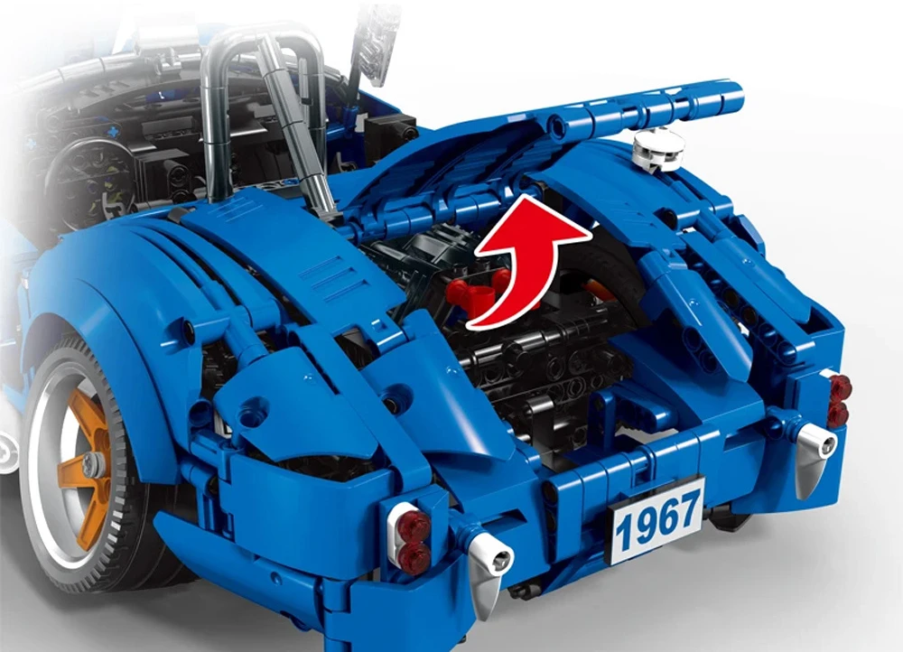 Jokomisiada Techniniai blokai 1816 dalių sportinis automobilis Cobra-427 ZA5307