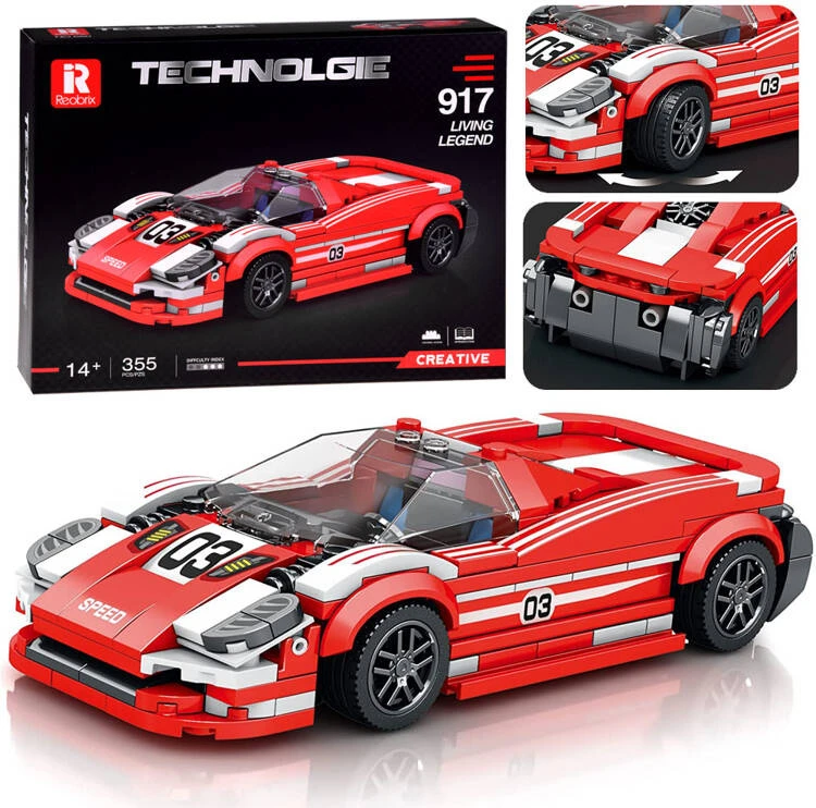 Jokomisiada Sportinis raudonasis automobilis 917 Techniniai blokai 355 gabalai ZA4754