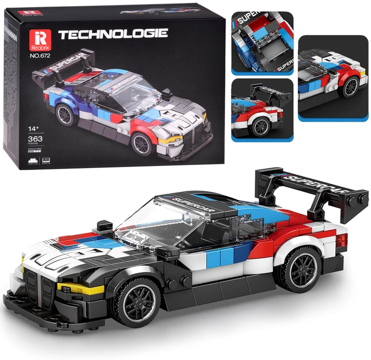 Jokomisiada Techniniai blokeliai Superauto RACING dažymas, spoileris 363 dalių ZA5780