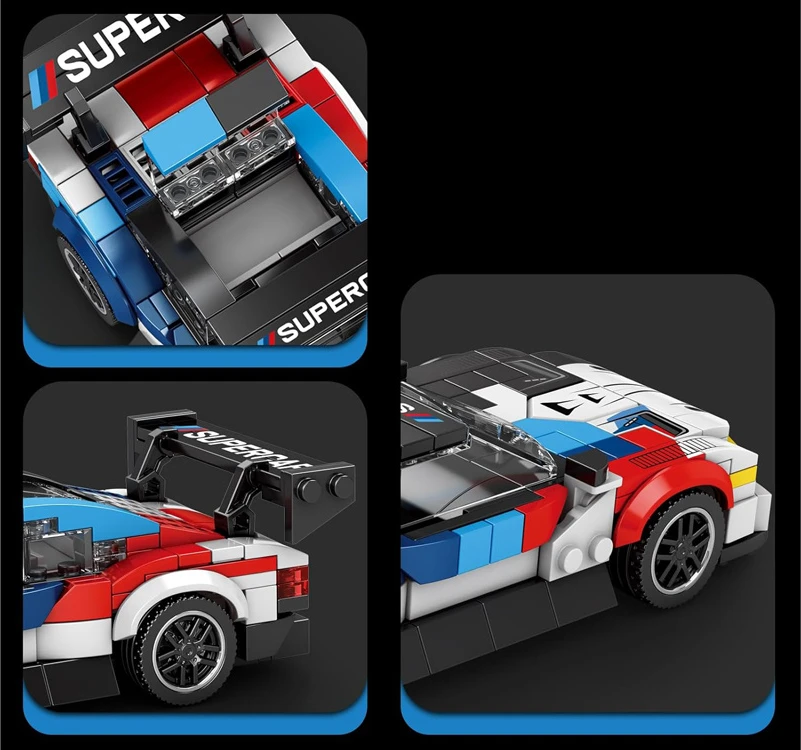 Jokomisiada Techniniai blokeliai Superauto RACING dažymas, spoileris 363 dalių ZA5780