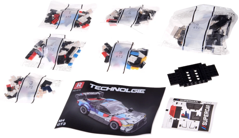 Jokomisiada Techniniai blokeliai Superauto RACING dažymas, spoileris 363 dalių ZA5780