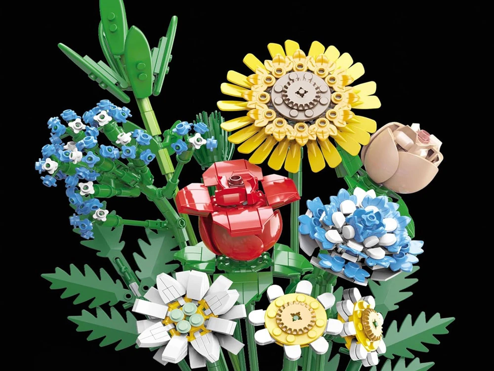 Jokomisiada Technical blocks Large bouquet of wild flowers ZA5461