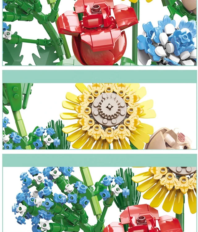 Jokomisiada Technical blocks Large bouquet of wild flowers ZA5461