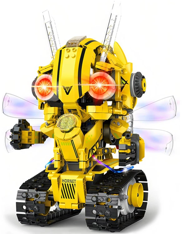 Jokomisiada Technical Blocks Robots Pro 5-in-1 rinkinys Nuotolinio valdymo pultas + LED lemputė, 673 vnt. RC0743