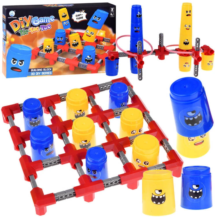 Jokomisiada 2in1 tic tac toe toe + žiedo metimo strateginis arkadinis žaidimas