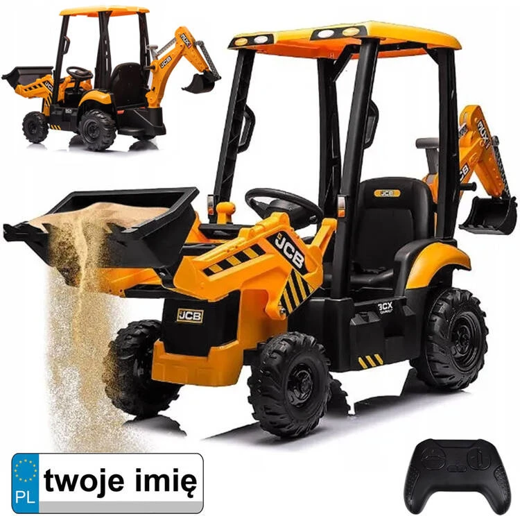 Jokomisiada Tractor Excavator Baterija Charger Large 4in1 Construction Vehicle PA0312