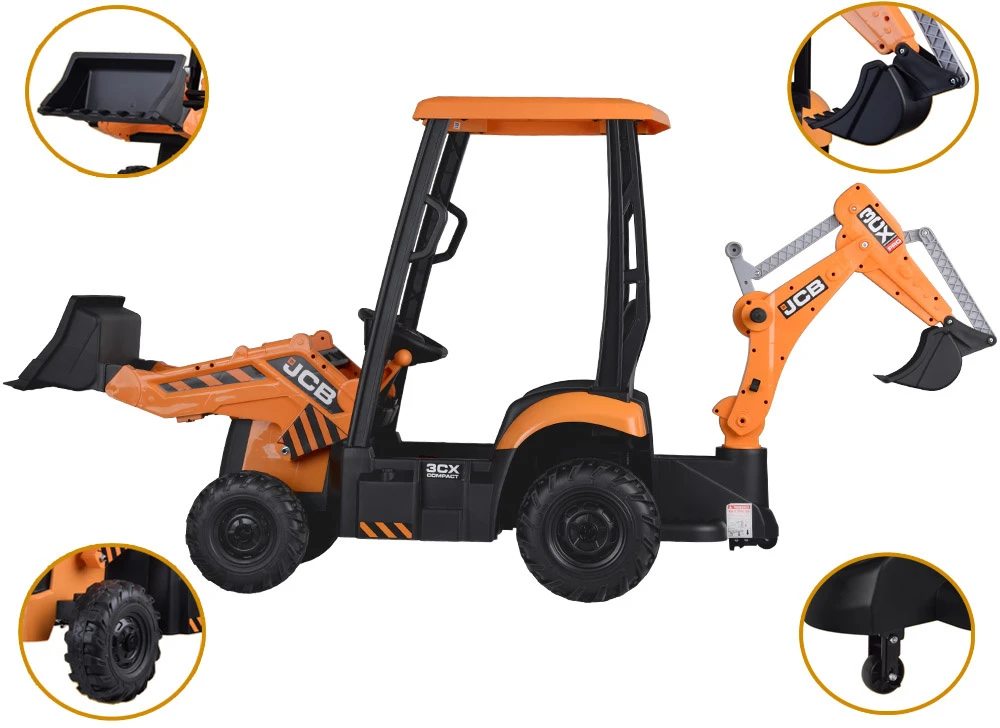 Jokomisiada Tractor Excavator Baterija Charger Large 4in1 Construction Vehicle PA0312
