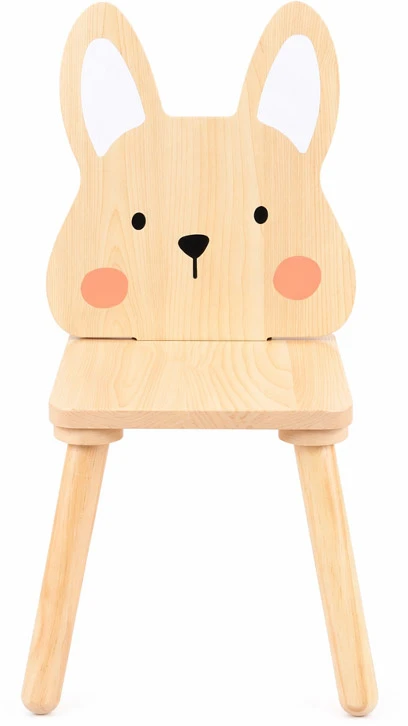 Jokomisiada Children's table and chairs - wooden set Teddy bear and bunny ZA6169