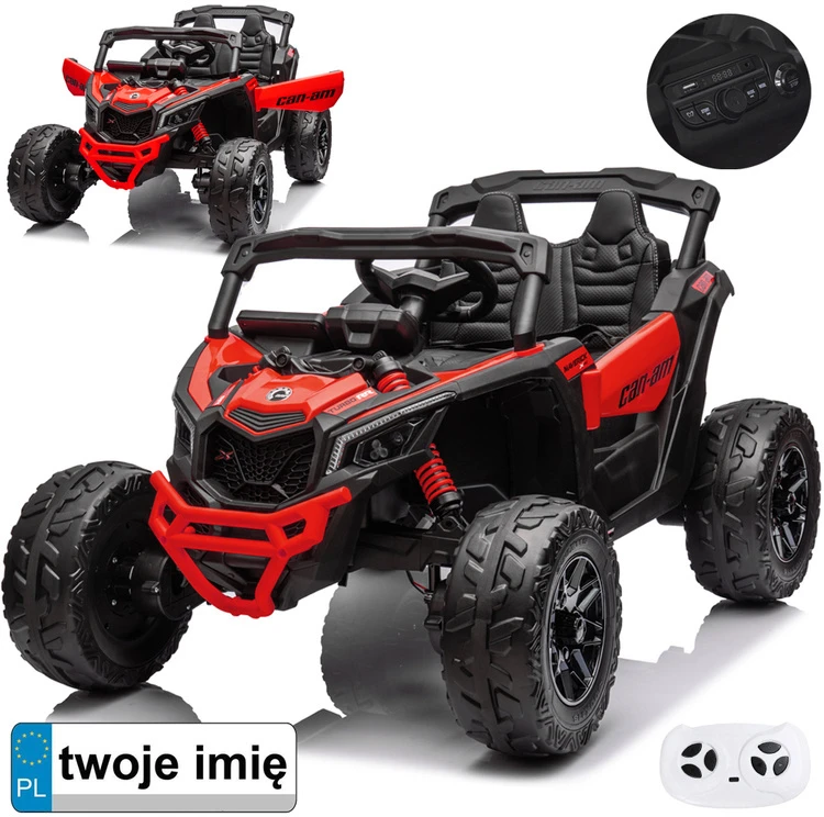 Akumuliatorinis keturratis vaikams Jokomisiada Buggy 4x4, 800W, PA0299 CZ | spalva: raudona/juoda