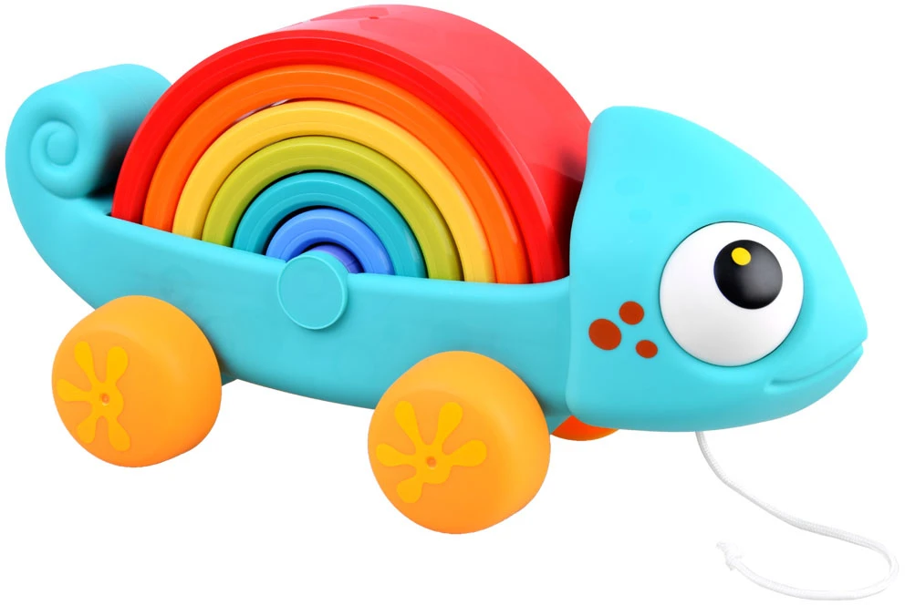Dėlionė Jokomisiada Vaivorykštės chameleono galvosūkis Montessori piramidas ZA4532