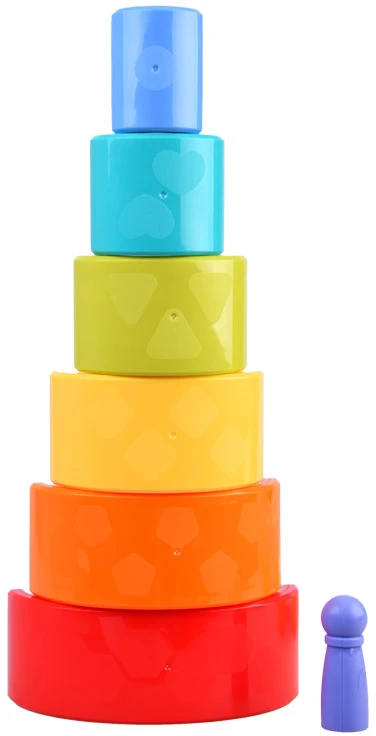 Dėlionė Jokomisiada Vaivorykštės chameleono galvosūkis Montessori piramidas ZA4532