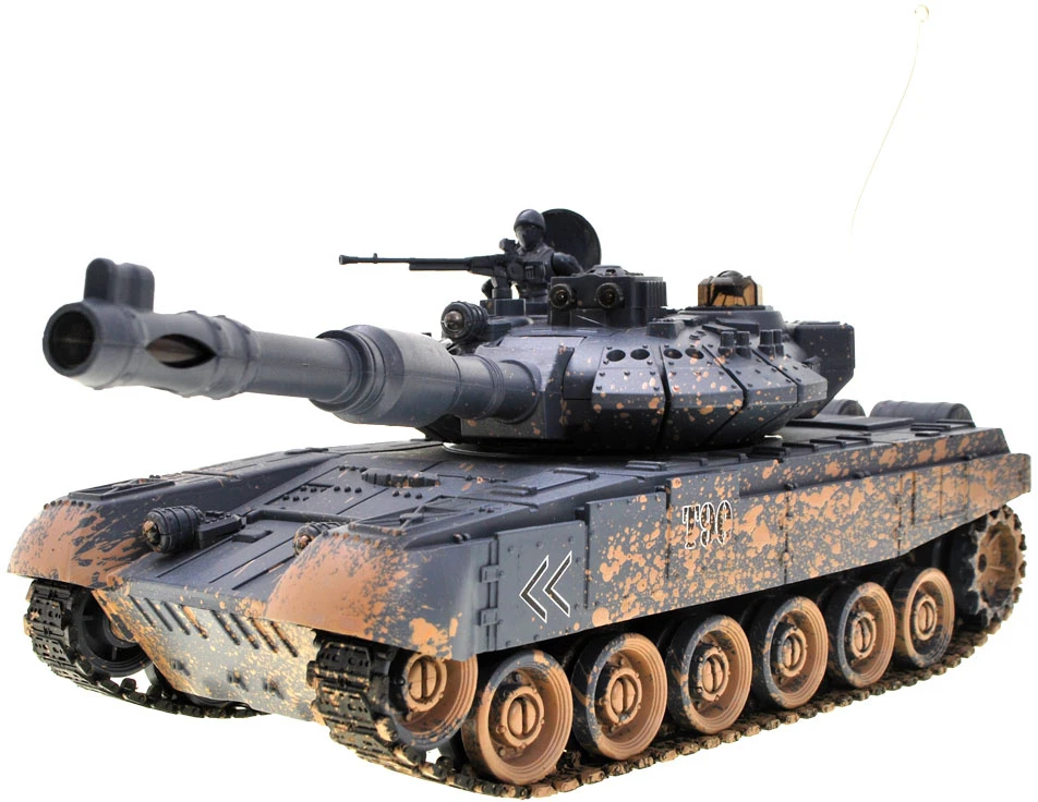 Jokomisiada kontroliuojamas TANK T90 šaudo važiuoja apšviestas RC0373