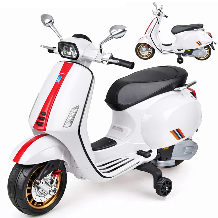 Jokomisiada VESPA electric scooter motor with battery for children melodies PA0344