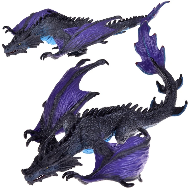 Jokomisiada Violetinė Dragon Figurine Majestic dragon with a movable mouth ZA5023