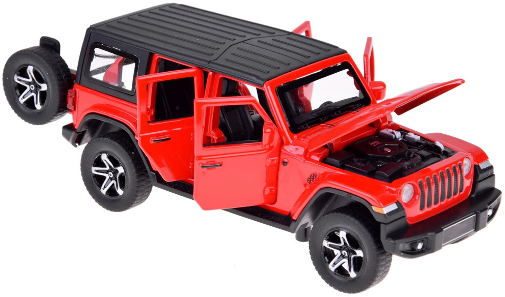 Jokomisiada Automobilis Jeep su kemperio priekaba bekelės transporto priemonės LED žibintai ZA5351 CZ