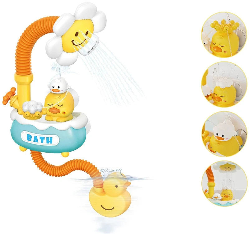 Jokomisiada Bath Shower Toy for Kids – Cute Flower & Duck ZA5928