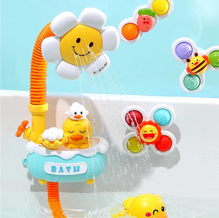 Jokomisiada Bath Shower Toy for Kids – Cute Flower & Duck ZA5928