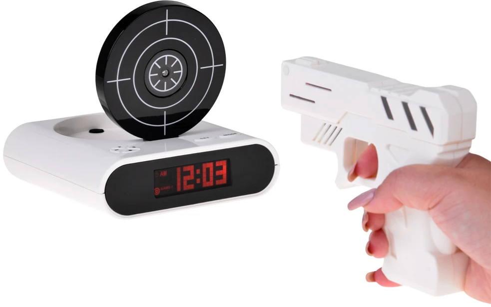 Jokomisiada Alarm clock with a gun with a shield game ZA2486